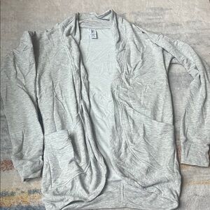 Athleta Light Gray Kids Open Cardigan